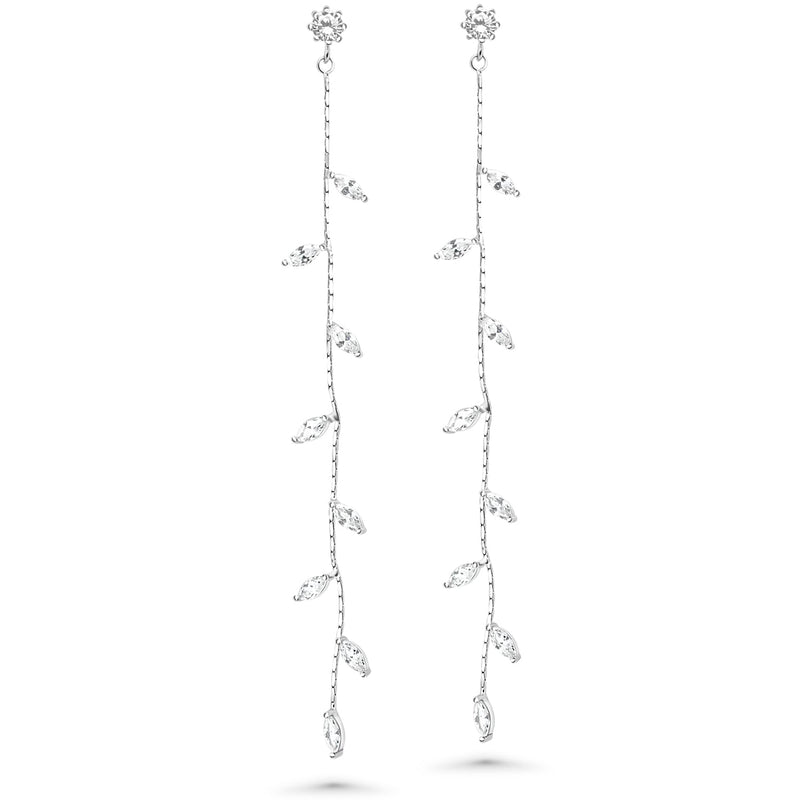 Earring Floral Leaft Quartz jewelry SHM1207