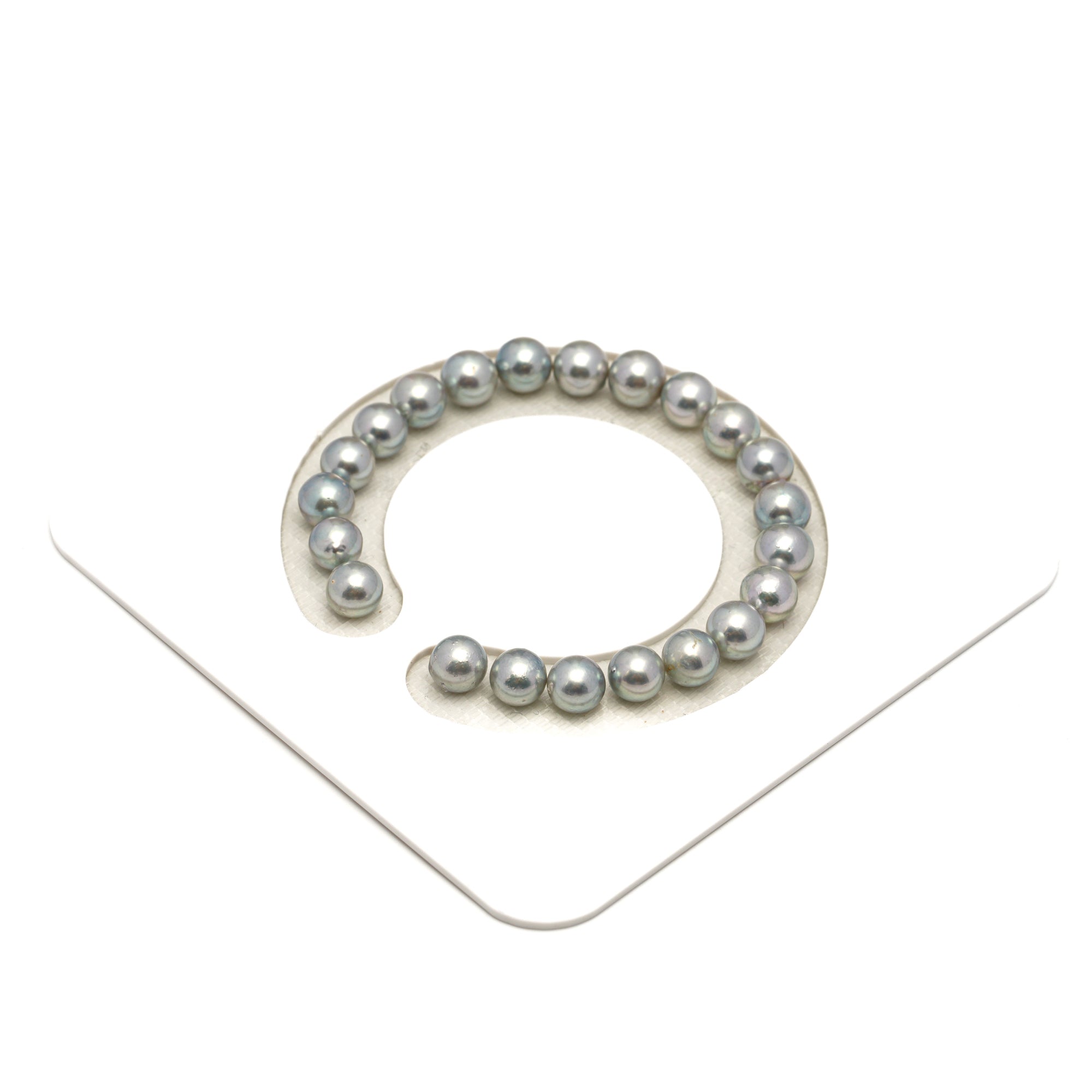 22pcs Akoya Pearl Silver Mix 7.4-7.8mm - SR A Quality Bracelet AKBR2424 CMA1