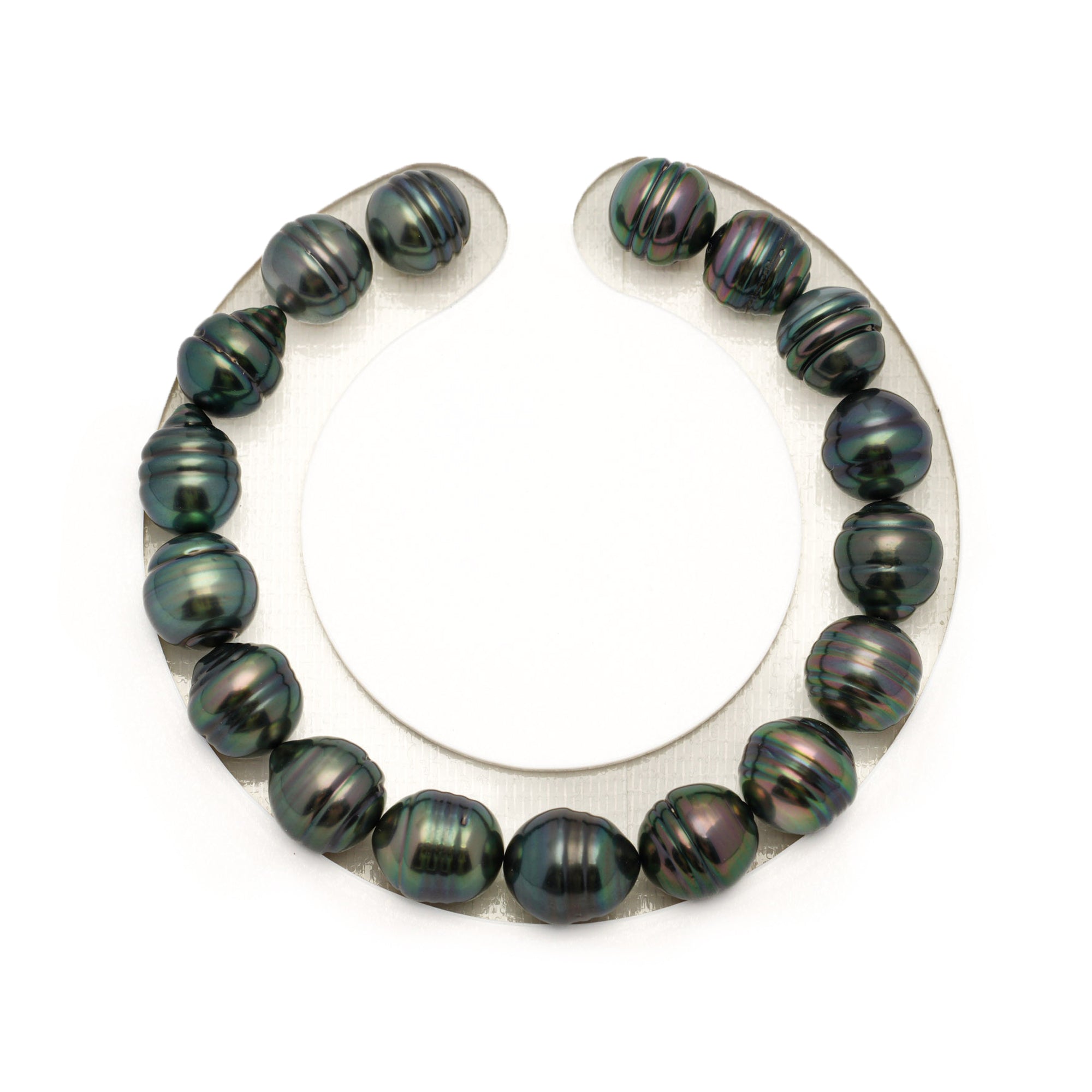 17pcs Green 9-10mm - CL AAA Quality Tahitian Pearl Bracelet BR2437 LP1