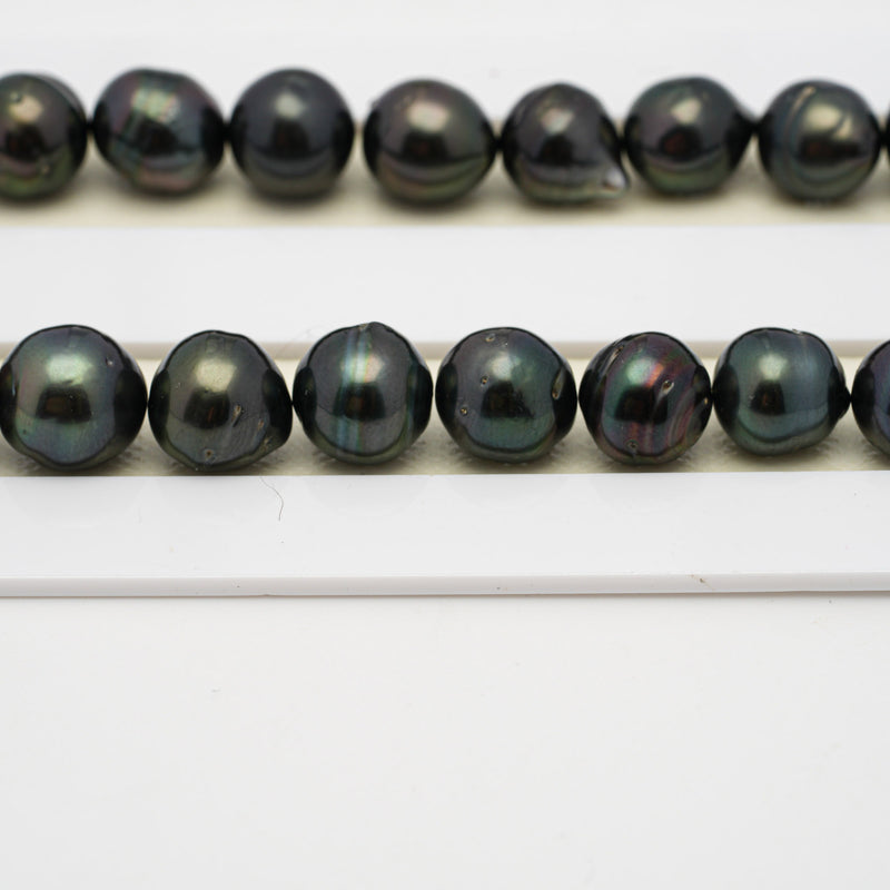 44pcs Dark Mix 8-10mm - CL/SB AA/AAA Quality Tahitian Pearl Necklace NL1512 THMIX2.6