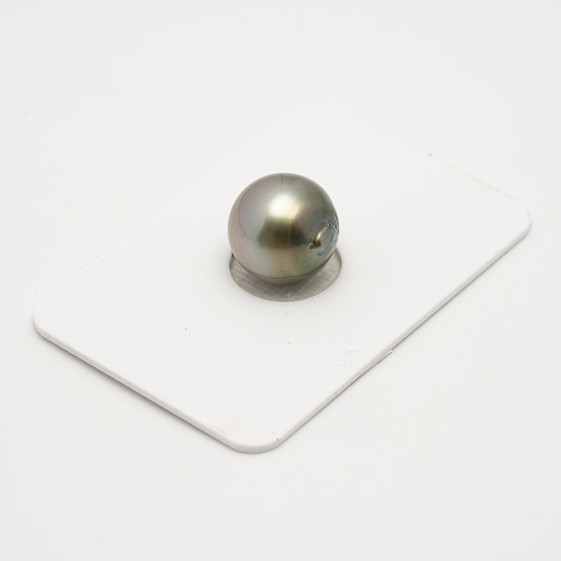 1pcs "High Luster" Light Grey 12.1mm - SBQ AAA Quality Tahitian Pearl Single LP2088 A101