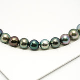 48pcs "Top Luster" Multicolor 8-10mm - SR/NR AAA/AA Quality Tahitian Pearl Necklace NL1564 OR10