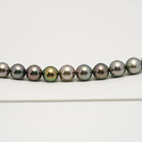 49pcs "High Luster" Multicolor 8-10mm - SR/NR AAA/AA Quality Tahitian Pearl Necklace NL1590 OR10