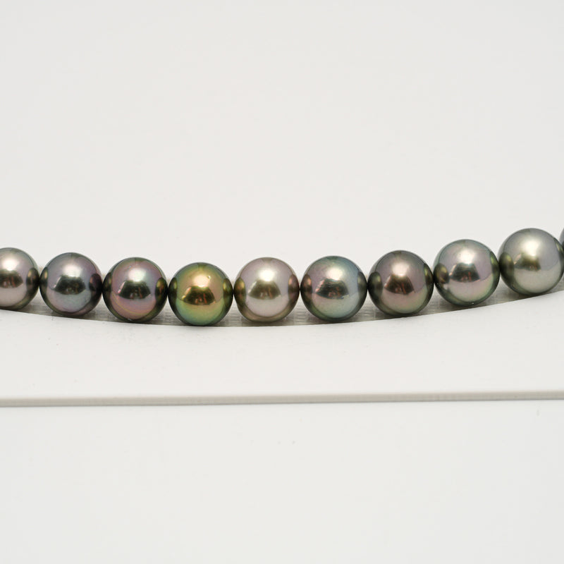 49pcs "High Luster" Multicolor 8-10mm - SR/NR AAA/AA Quality Tahitian Pearl Necklace NL1590 OR10