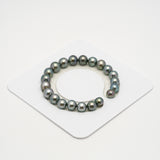 21pcs Light Green 8-10mm - SR/NR AAA/AA Quality Tahitian Pearl Bracelet BR2218 OR10