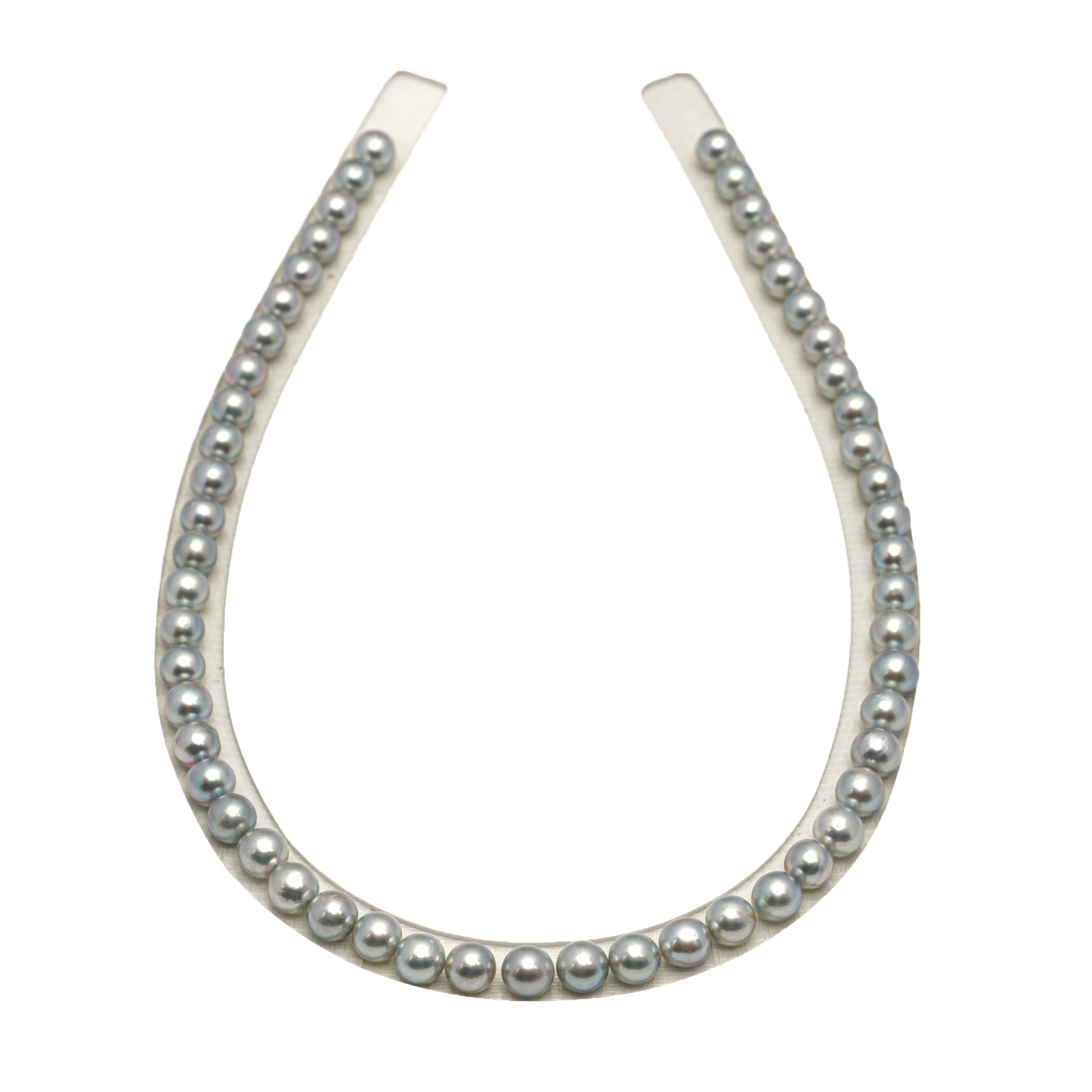 53pcs Akoya Pearl Silver Mix 7.2-7.9mm - SB/NR AA/A Quality Necklace AKNL1750 CMA1