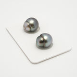 2pcs "High Luster" Light Cherry 10.8-11mm - SB AAA Quality Tahitian Pearl Pair ER1544 A101