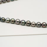 49pcs "High Luster" Multicolor 8-10mm - SR/NR AAA/AA Quality Tahitian Pearl Necklace NL1590 OR10