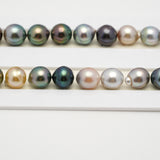 45pcs "High Luster" Multicolor 8-10mm - SB AAA/AA Quality Tahitian Pearl Necklace NL1501 THMIX2.6