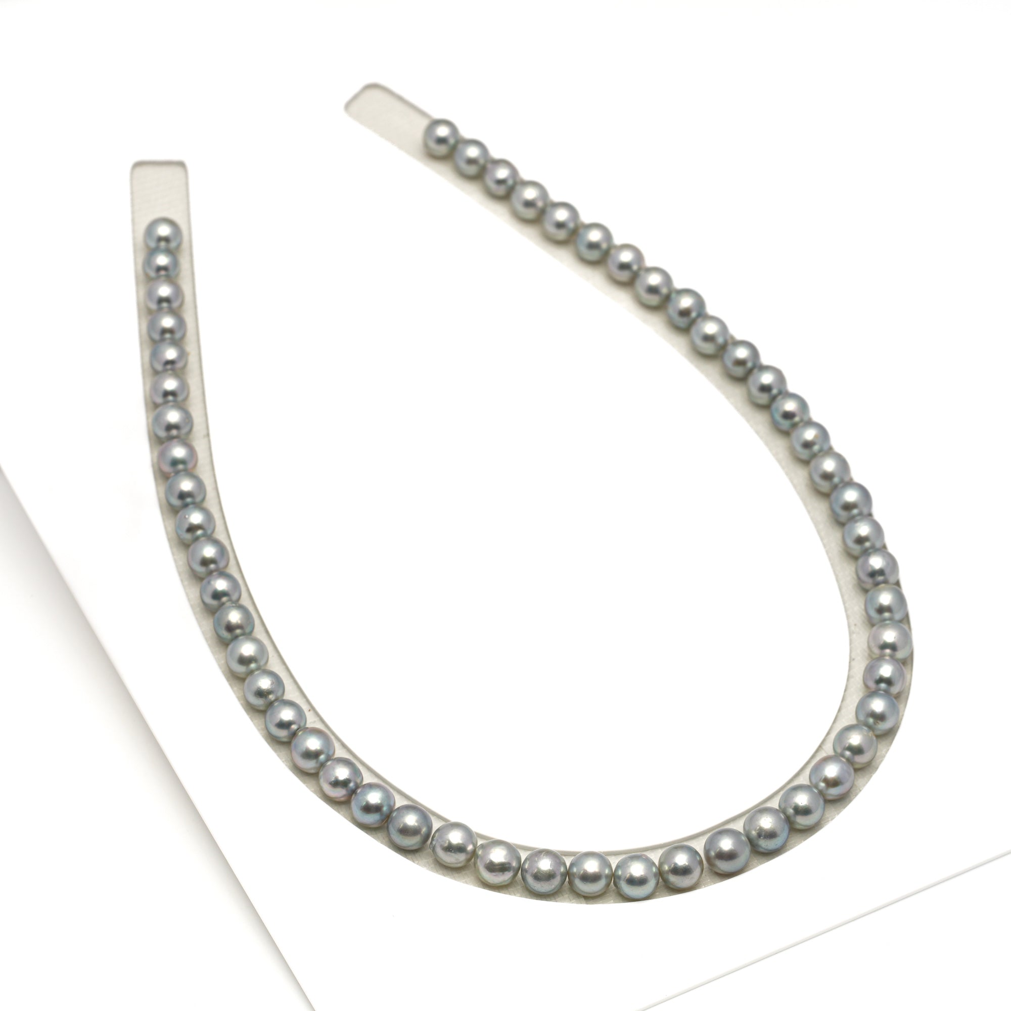 53pcs Akoya Pearl Silver Mix 7.2-7.9mm - SB/NR AA/A Quality Necklace AKNL1750 CMA1