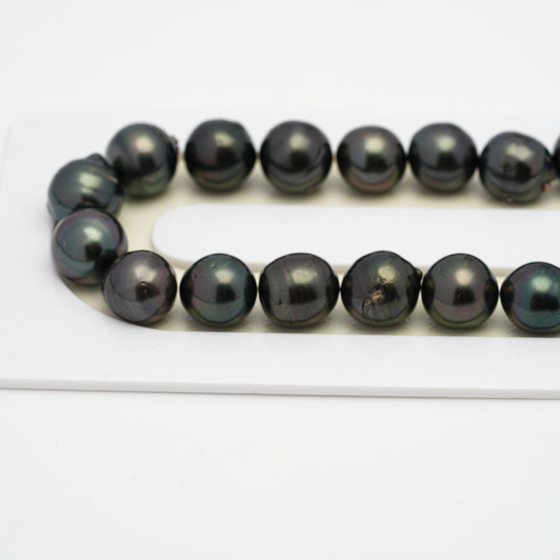 44pcs Dark Mix 8-10mm - CL/SB AA/AAA Quality Tahitian Pearl Necklace NL1512 THMIX2.6