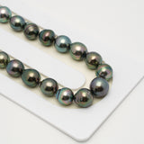 45pcs Green 8-10mm - CL/SB AAA/AA Quality Tahitian Pearl Necklace NL1548 OR3