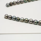 49pcs "High Luster" Multicolor 8-10mm - SR/NR AAA/AA Quality Tahitian Pearl Necklace NL1590 OR10