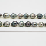 37pcs Multicolor 9mm - CL AAA/AA Quality Tahitian Pearl Necklace NL1402 OR7