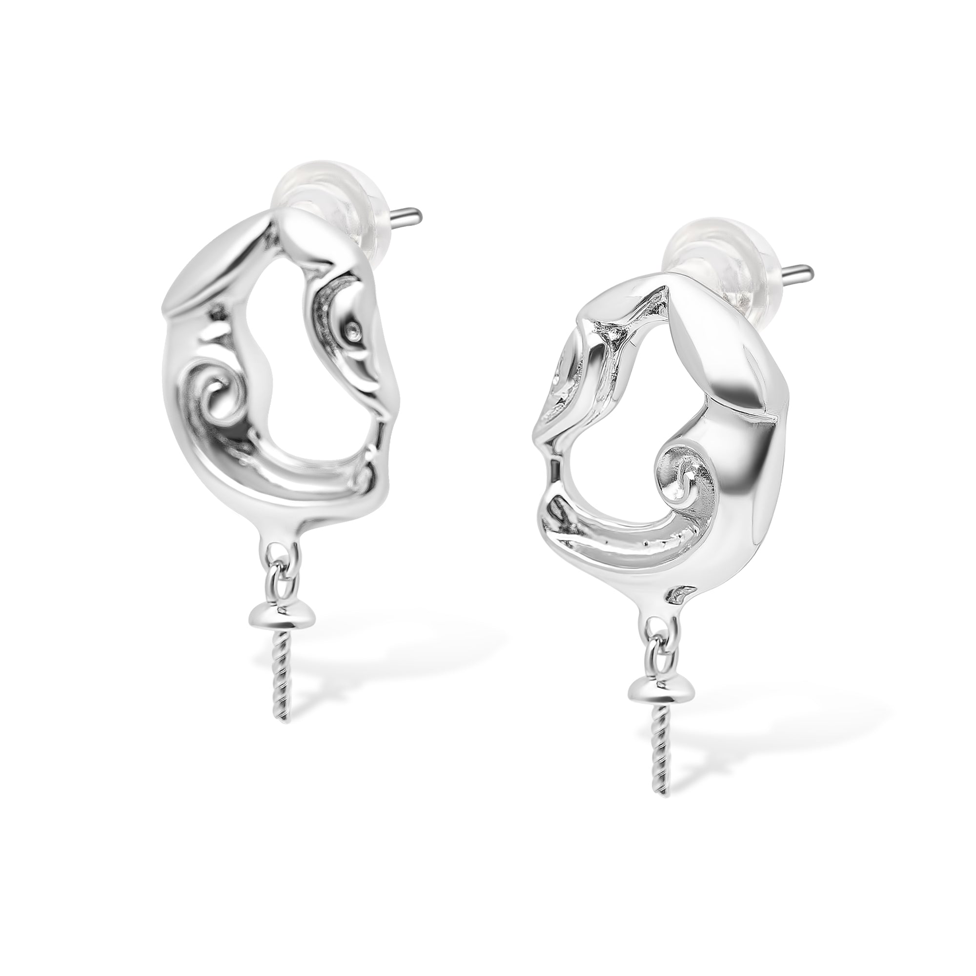 Dangle Earring Bails 925 Silver for Pearl SC332