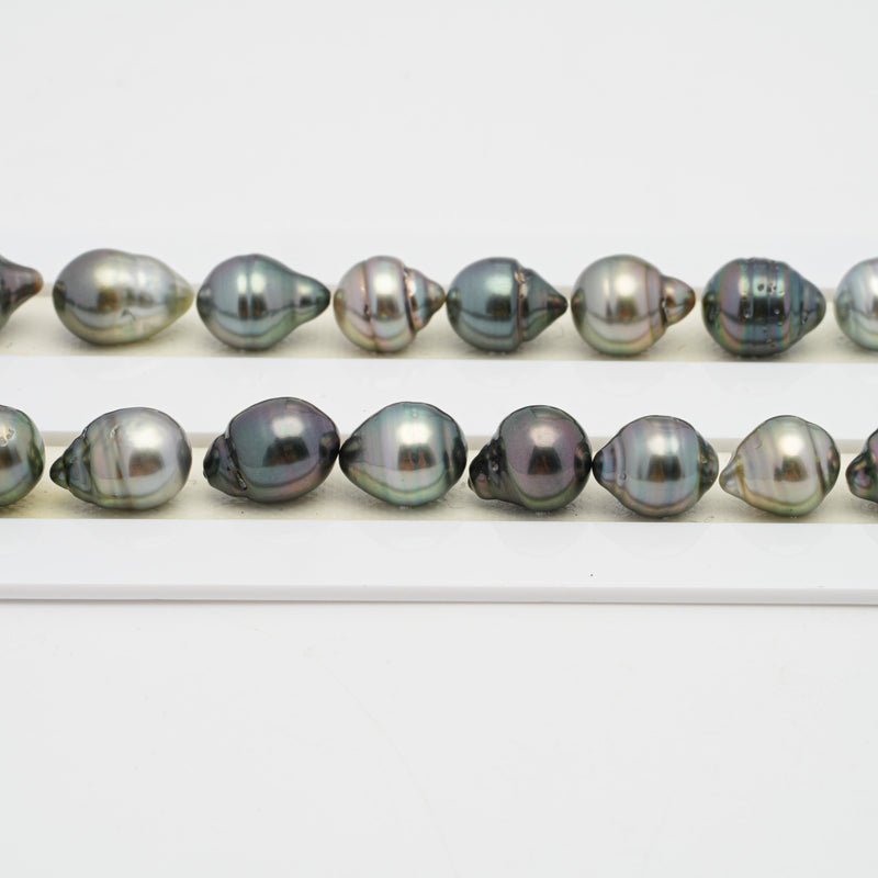 37pcs Multicolor 9mm - CL AAA/AA Quality Tahitian Pearl Necklace NL1402 OR7