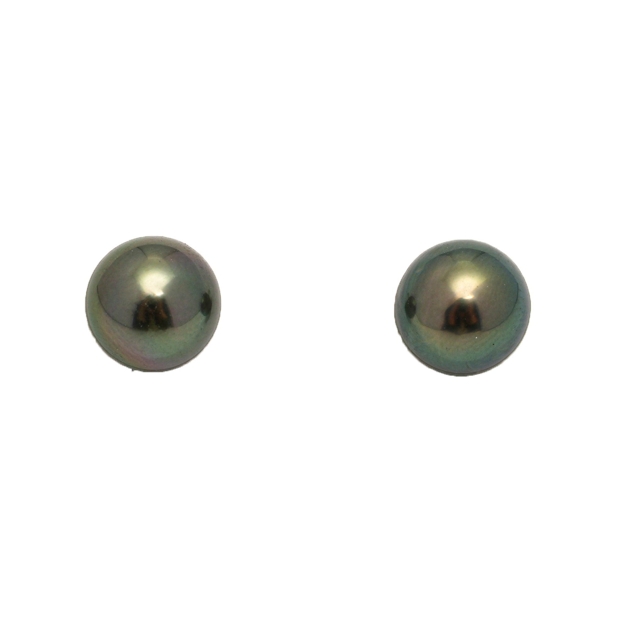 2pcs "High Luster" Green 8.8-8.9mm - RSR AAA/AA Quality Tahitian Pearl Pair ER1749 OR13