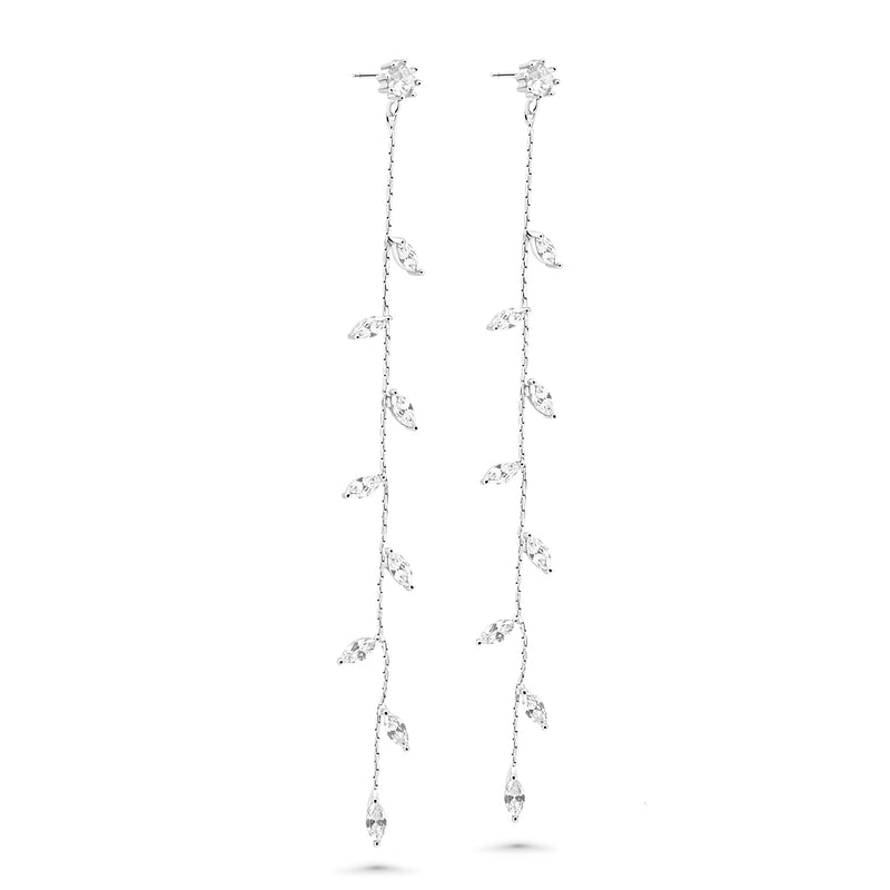 Earring Floral Leaft Quartz jewelry SHM1207