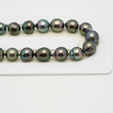 45pcs Green 8-10mm - CL/SB AAA/AA Quality Tahitian Pearl Necklace NL1548 OR3