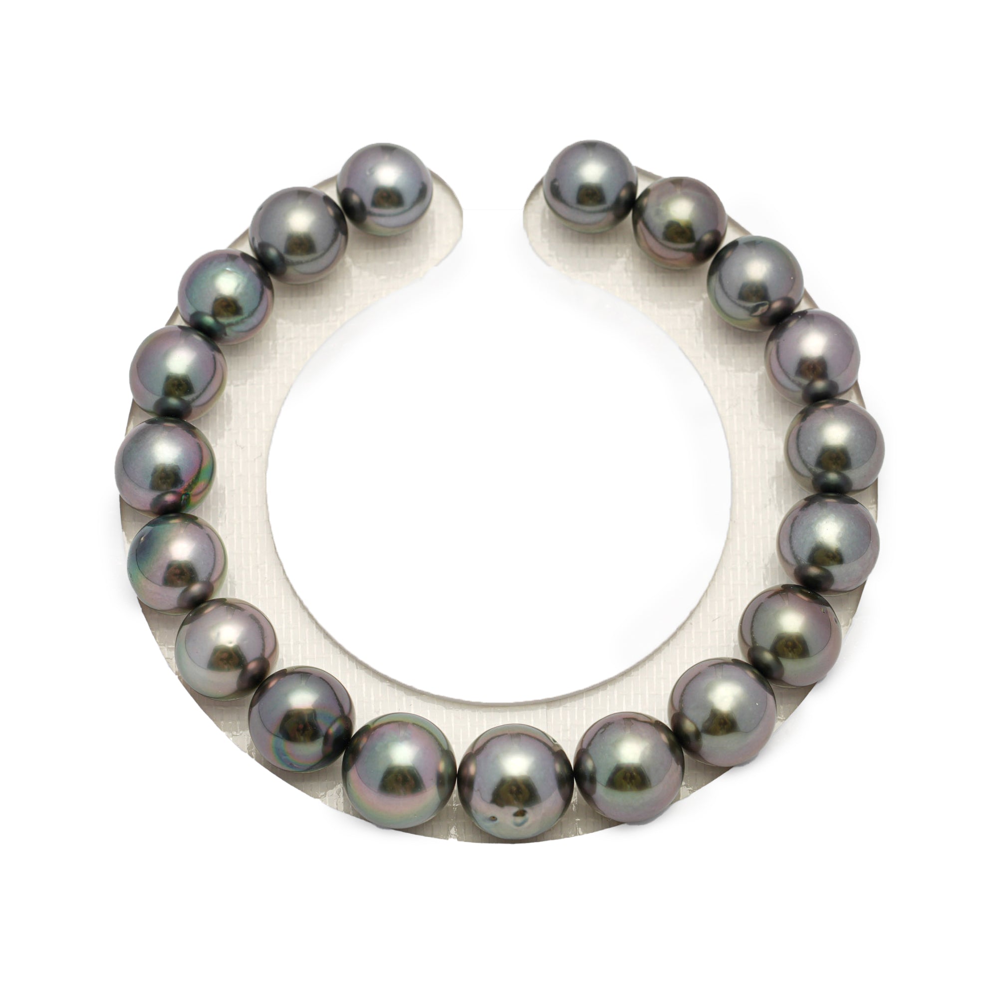 19pcs "High Luster" Cherry 9-10mm - SR/NR AAA/AA Quality Tahitian Pearl Bracelet BR2219 OR10