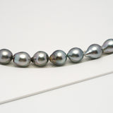 36pcs "High Luster" Silver Mix 9-11mm - CL/SB AAA/AA Quality Tahitian Pearl Necklace NL1599 HL3