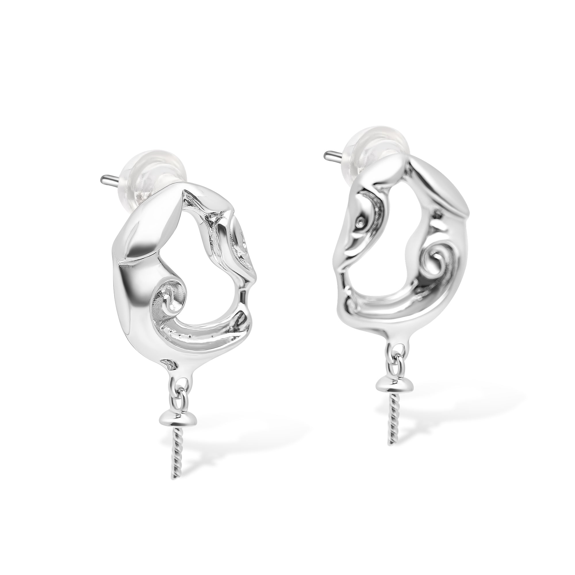 Dangle Earring Bails 925 Silver for Pearl SC332