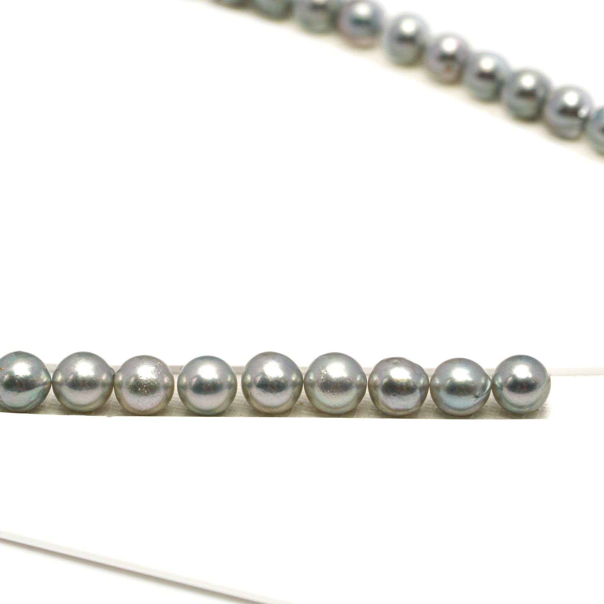 53pcs Akoya Pearl Silver Mix 7.2-7.9mm - SB/NR AA/A Quality Necklace AKNL1750 CMA1