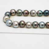 45pcs "High Luster" Multicolor 8-10mm - SB AAA/AA Quality Tahitian Pearl Necklace NL1501 THMIX2.6