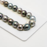 45pcs "High Luster" Multicolor 8-10mm - SB AAA/AA Quality Tahitian Pearl Necklace NL1501 THMIX2.6