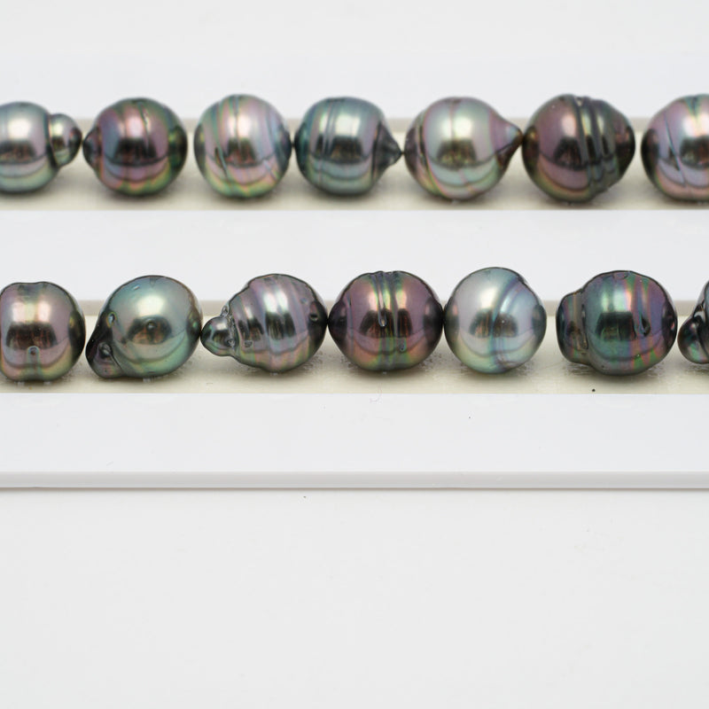 43pcs Multicolor "High Luster" 8-9mm - CL AAA/AA Quality Tahitian Pearl Necklace NL1418 OR7