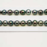 45pcs Green 8-10mm - CL/SB AAA/AA Quality Tahitian Pearl Necklace NL1548 OR3