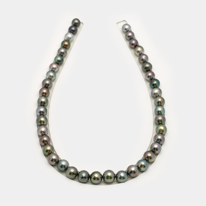 41pcs "High Luster" Multicolor 9-11mm - NR AAA/AA Quality Tahitian Pearl Necklace NL1565 OR10