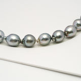 36pcs "High Luster" Silver Mix 9-11mm - CL/SB AAA/AA Quality Tahitian Pearl Necklace NL1599 HL3