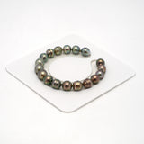 18pcs Multicolor 9-10mm - CL/SB AAA/AA Quality Tahitian Pearl Bracelet BR2129 TH1