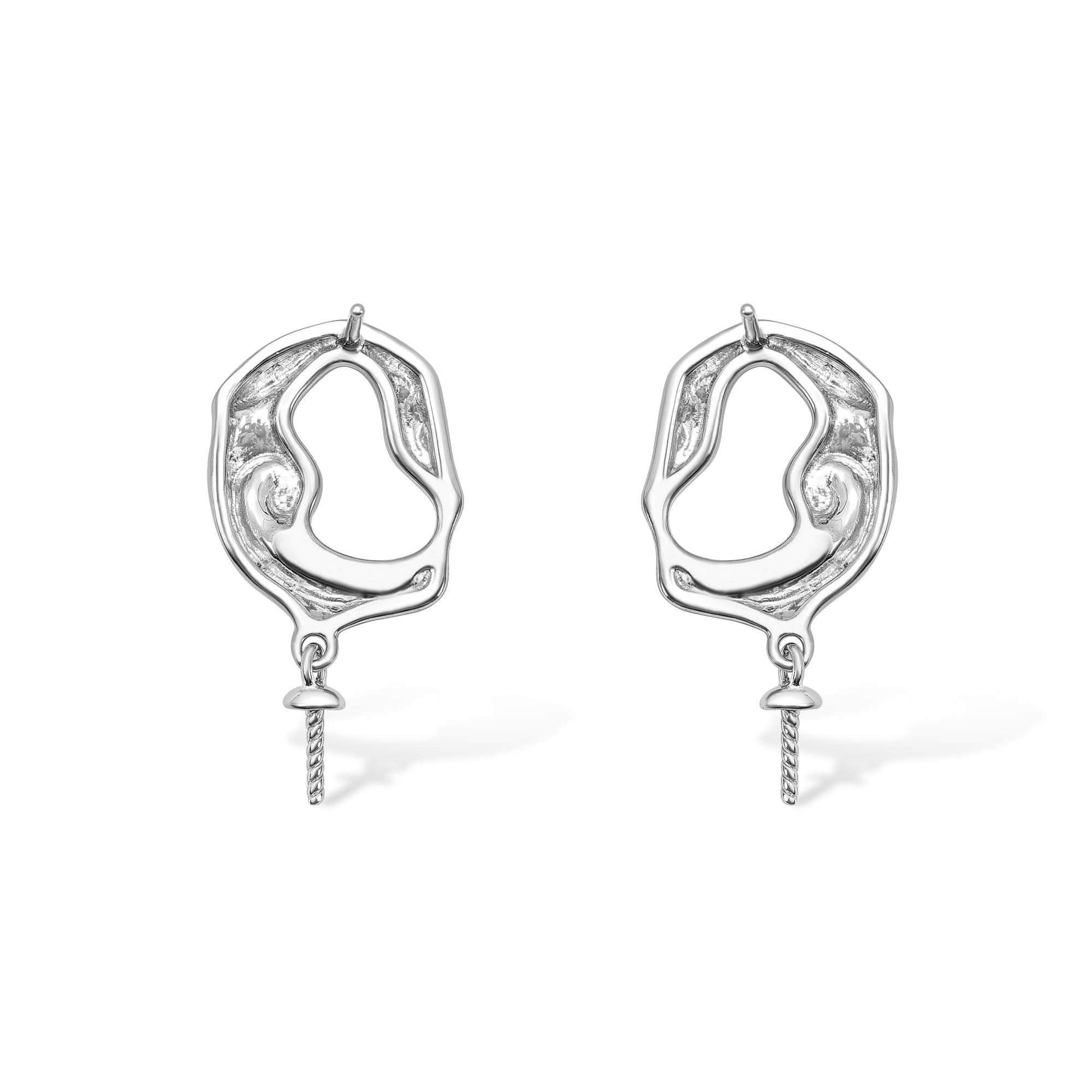 Dangle Earring Bails 925 Silver for Pearl SC332