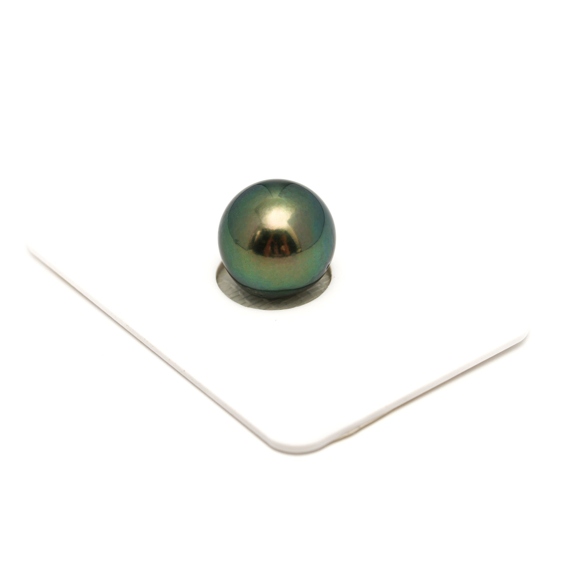 1pcs "High Luster" Peacock Green 12.5mm - SR AAA Quality Tahitian Pearl Single LP2404 OR6