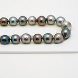 45pcs "High Luster" Multicolor 8-10mm - SB AAA/AA Quality Tahitian Pearl Necklace NL1501 THMIX2.6