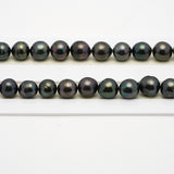 44pcs Dark Mix 8-10mm - CL/SB AA/AAA Quality Tahitian Pearl Necklace NL1512 THMIX2.6