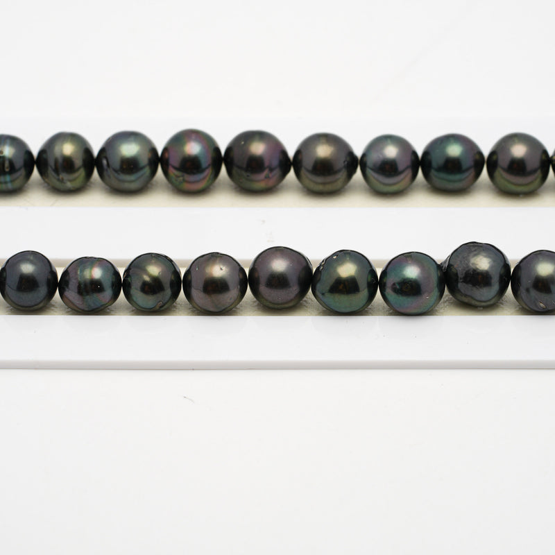 44pcs Dark Mix 8-10mm - CL/SB AA/AAA Quality Tahitian Pearl Necklace NL1512 THMIX2.6