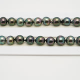 45pcs Green 8-10mm - CL/SB AAA/AA Quality Tahitian Pearl Necklace NL1548 OR3