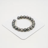 19pcs "High Luster" Cherry 9-10mm - SR/NR AAA/AA Quality Tahitian Pearl Bracelet BR2219 OR10