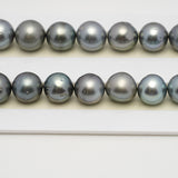 39pcs Gray Blue 10-13mm - SR/NR AA/A Quality Tahitian Pearl Necklace NL1592 THMIX3