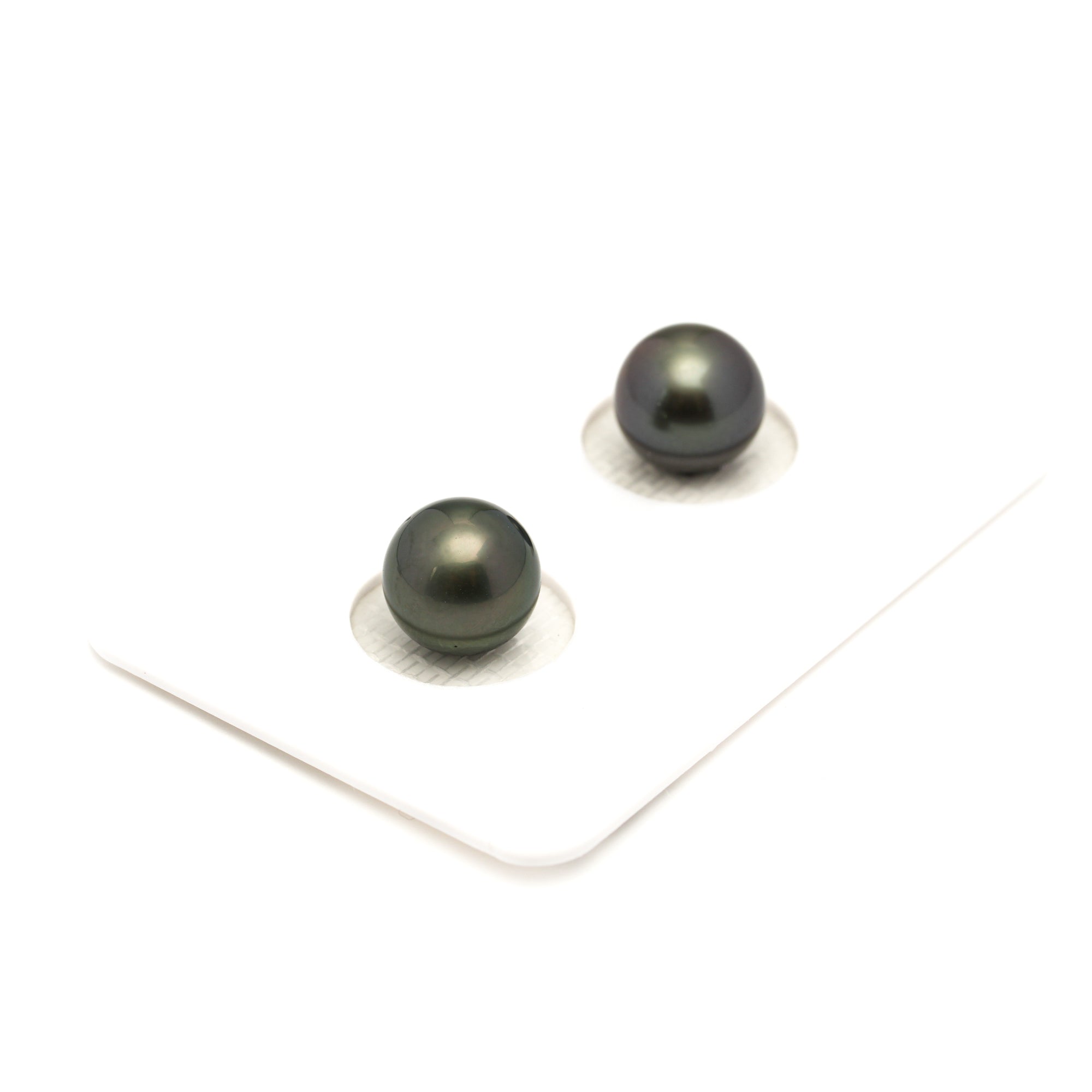 2pcs Green 8.5mm - SR/NR AAA Quality Tahitian Pearl Pair ER1895 LP1