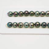 45pcs Green 8-10mm - CL/SB AAA/AA Quality Tahitian Pearl Necklace NL1548 OR3