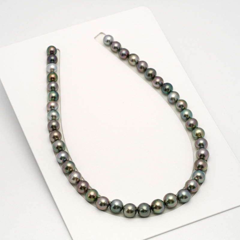 41pcs "High Luster" Multicolor 9-11mm - NR AAA/AA Quality Tahitian Pearl Necklace NL1565 OR10