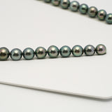 47pcs "High Luster" Green 8-11mm - SR/NR AAA/AA Quality Tahitian Pearl Necklace NL1591 OR10