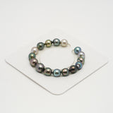 16pcs "High Luster" Multicolor 9-11mm - SB AAA Quality Tahitian Pearl Bracelet BR2192 HL3