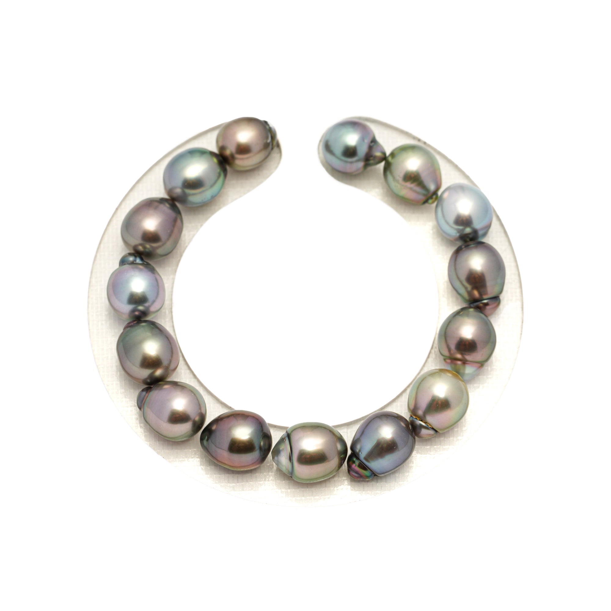 15pcs Pastel 9mm - CL/SB AAA/TOP Quality Tahitian Pearl Bracelet BR2258