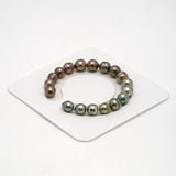 18pcs Multicolor 9-10mm - CL/SB AAA/AA Quality Tahitian Pearl Bracelet BR2129 TH1