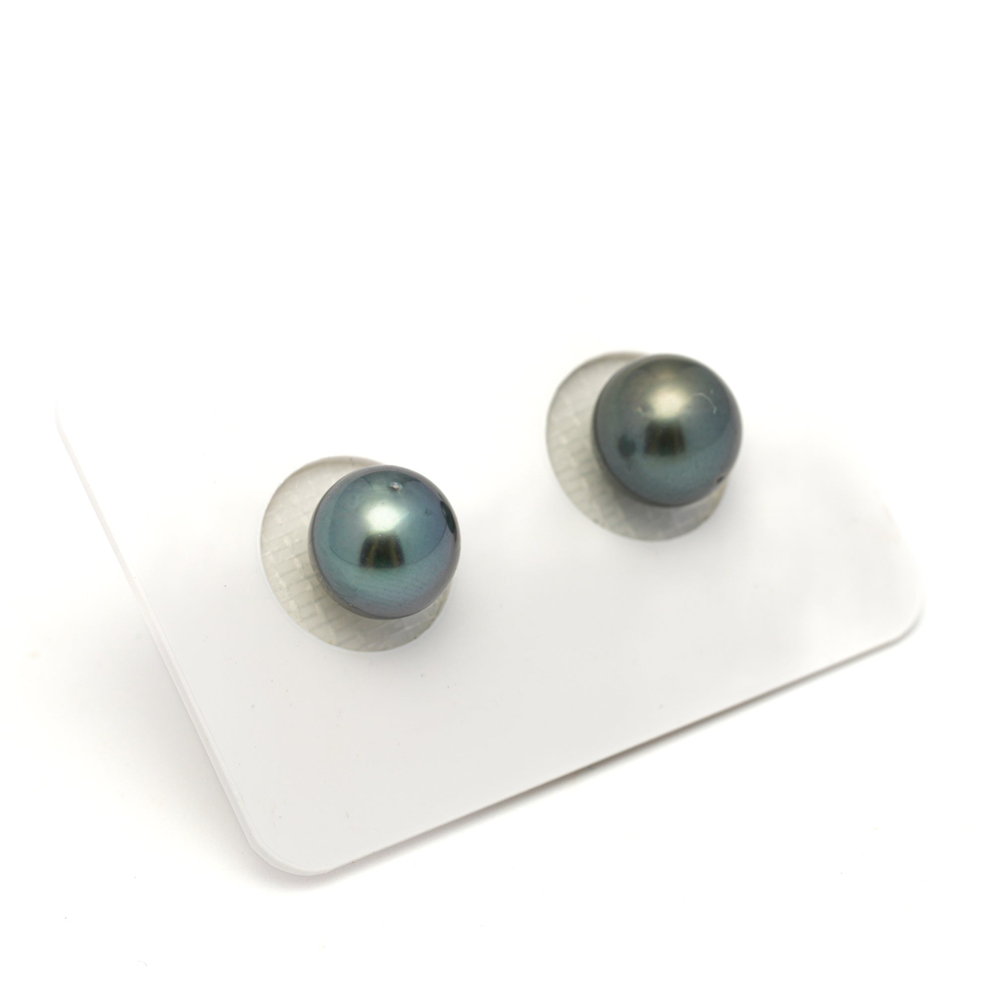 2pcs Blue 9.1-9.4mm - RSR AAA Quality Tahitian Pearl Pair ER1740
